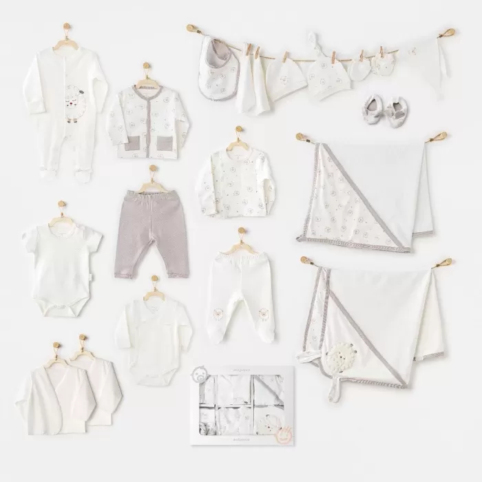 Andywawa Ac25562 Newborn Set Tinny Ships 20li Hastane Çıkışı Ekru