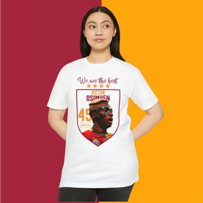 Kalkan Maske Baskılı Tişört / T-Shirt- osik0001 - Beyaz