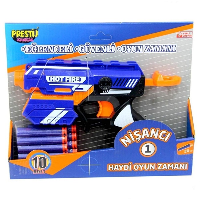 Nişancı 1 Sünger Dart Atan Oyuncak ( 10 Dart) 27,5 x 22 x 5 cm