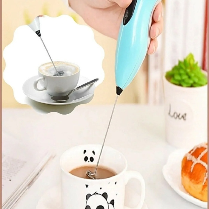 Mini Mixer Kahve Süt Köpürtücü Karıştırıcı Cappucino Mikser - Pratik Pilli Köpürtücü 1137 Bh
