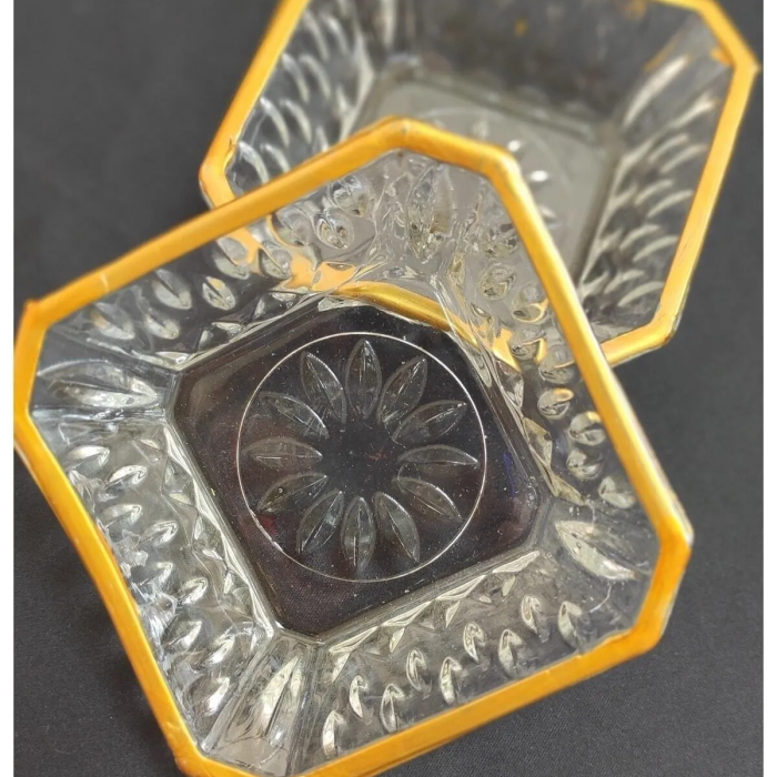 Eylül 6lı Cam Yaldızlı Kare Lokumluk Sosluk Royaleks-81088