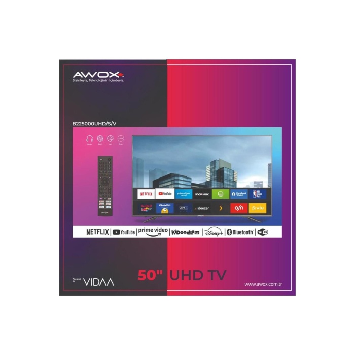 B235000 4K Ultra Hd 50 127 Ekran Uydu Alicili Smart Led Tv