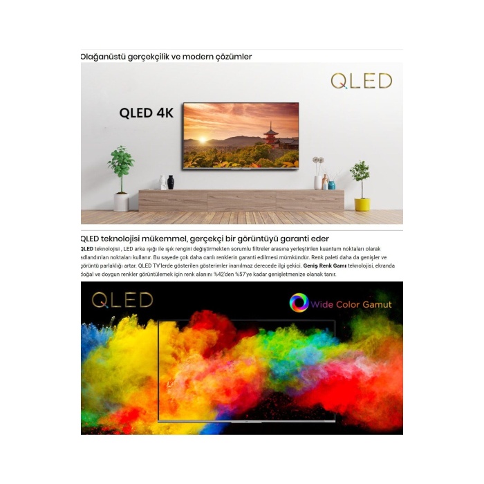 50 127 Ekran Ultrahd 4k Qled Smart Led Tv (İHRACAT ÜRÜNÜ)