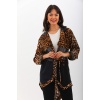 Leopardo Siyah Avangard Kimono