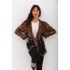 Leopardo Siyah Avangard Kimono