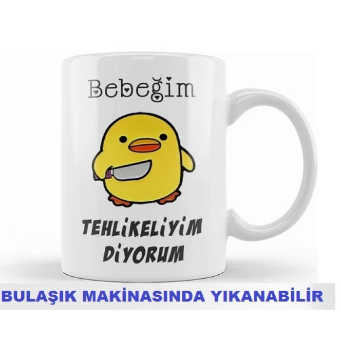 Tehlikeliyim temalı kupa bardak