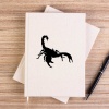 Scorpions Logo White Çizgisiz Kanvas Defter