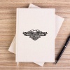 Harley Davidson Wings Eagle Silhouette Çizgisiz Kanvas Defter