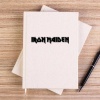 Iron Maiden Black Text Çizgisiz Kanvas Defter