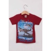 Airplane Baskılı Erkek Çocuk Tshirt Kod/Renk: Bordo