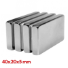 5 Adet 40X20X5 Mm Neodyum Mıknatıs , Köşeli N35 Nikel Kaplamalı Kaliteli Ve Dayanıklı Ürün