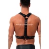 Yuvarlak Detaylı X Harness - Şık Erkek Göğüs Harness, Deri Harness - M221