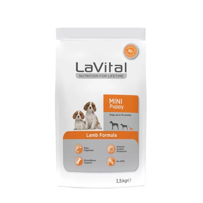 Lavital Mini Puppy Kuzu Etli Küçük Irk Yavru Köpek Maması 1.5 Kg