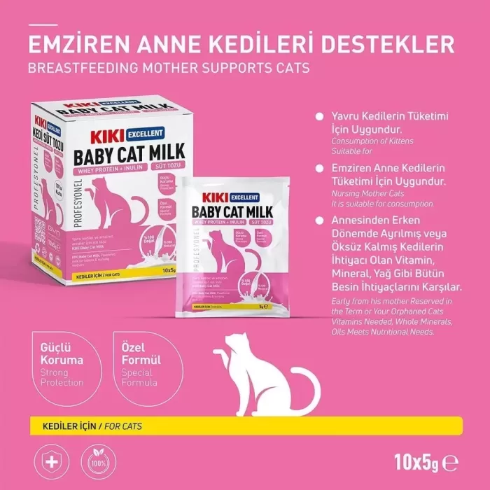 Kiki Excellent Yavru Kediler için Süt Tozu 5 Gr 1 Adet