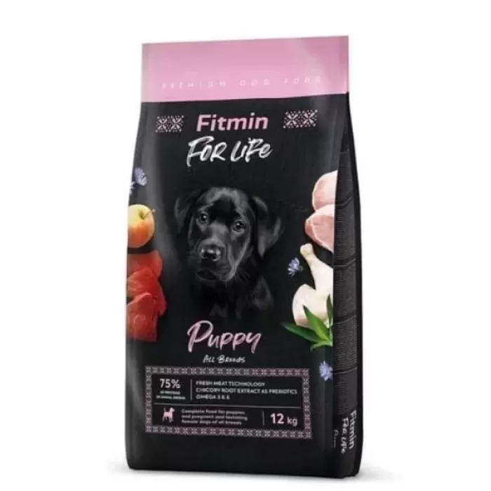 Fitmin For Life Puppy Tüm Irklar için Kümes Hayvanlı Yavru ve Hamile Köpek Maması 12 Kg