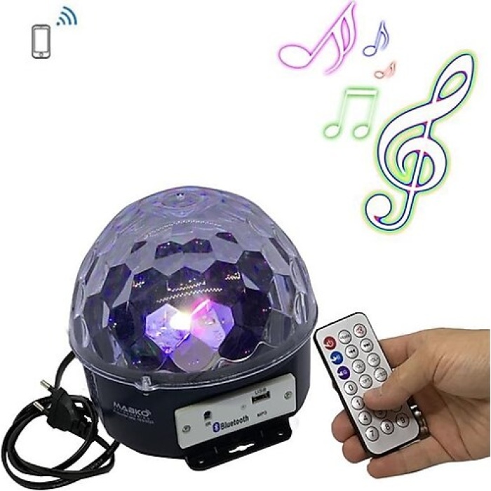 Bluetooth Sd Aux Usb Led Disko Lamba Topu Speaker (4434)