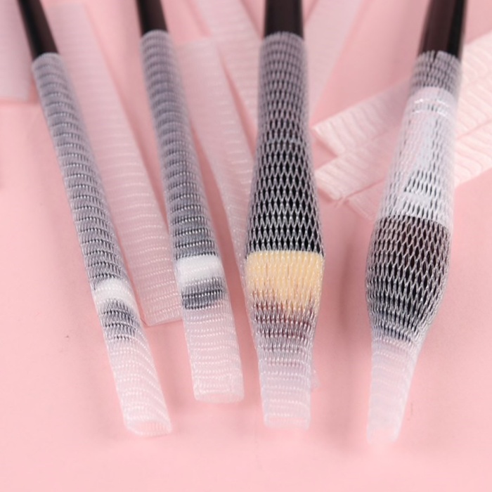 Makyaj Far Allık Kontür Eyeliner Fırça Malzemeleri Ürünleri Koruyucu File Kapak Örgü Kılıf Set 20li (4434)