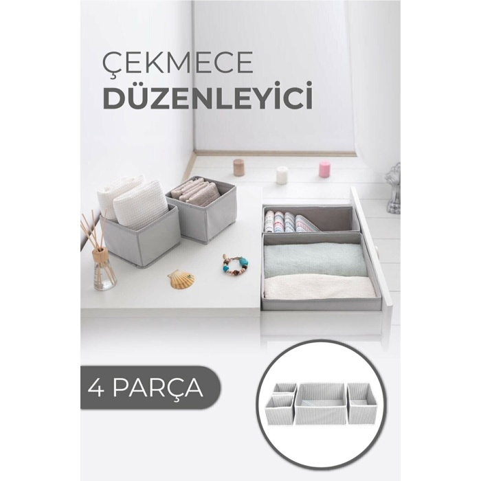 Çekmece Düzenleme Kutu Seti Organizer 4lü Set (4434)