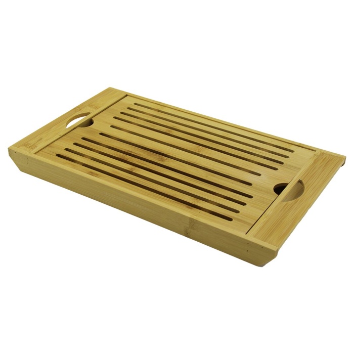 2IN1   IZGARALI BAMBU AHŞAP KESİM PANOSU - TEPSİ   KESİM: 20.5X29.5CM - (4434)