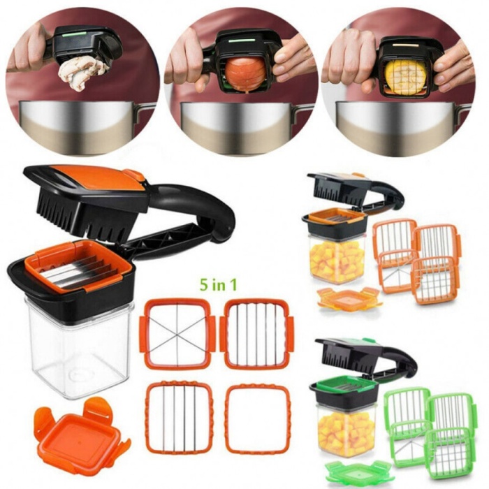 Nicer Dicer Quick 5 In 1 Pratik Hazneli Sebze Meyve Doğrayıcı Dilimleme Aleti (4434)