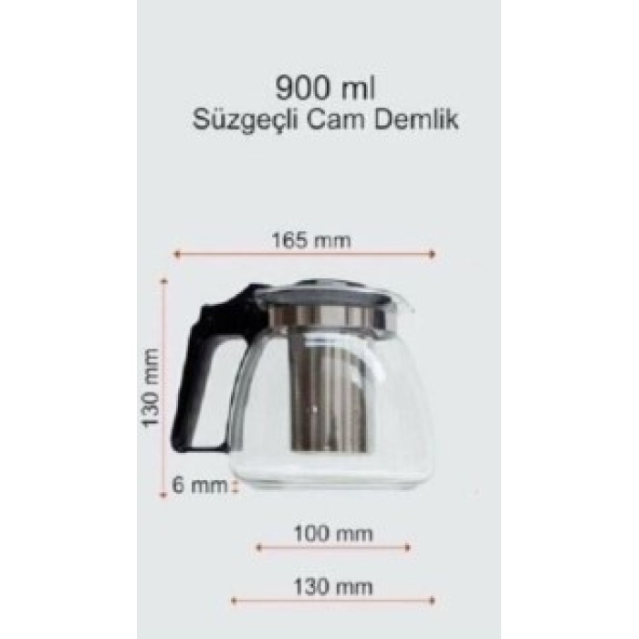 CAM DEMLİK 900ML (4434)