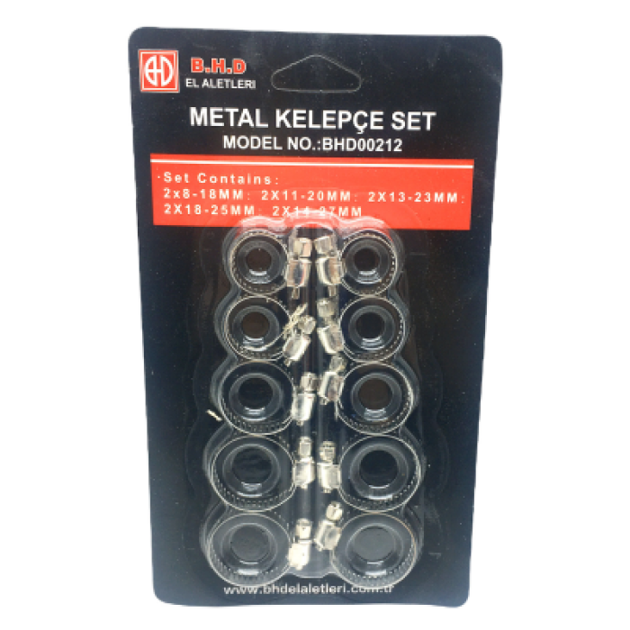 10 PARÇA  METAL HORTUM KELEPÇESİ SET (4434)