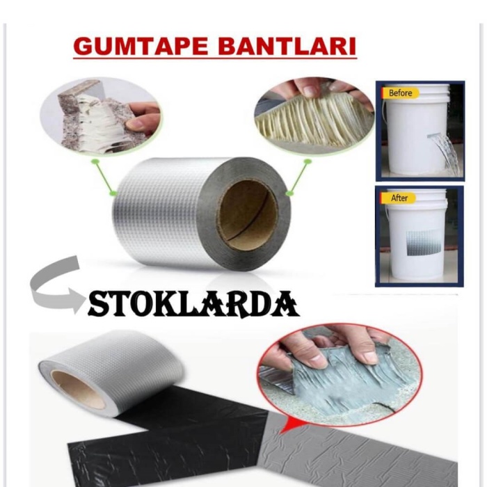 Gum tape Sakız Bant 48 mm x 2 metre Alüminyum Tamir Bandı (4434)