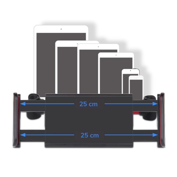 Oto Koltuk Arkası Telefon Tablet Tutucu Ayarlanabilir 360 Derece Dönebilen Pratik Stand (4434)