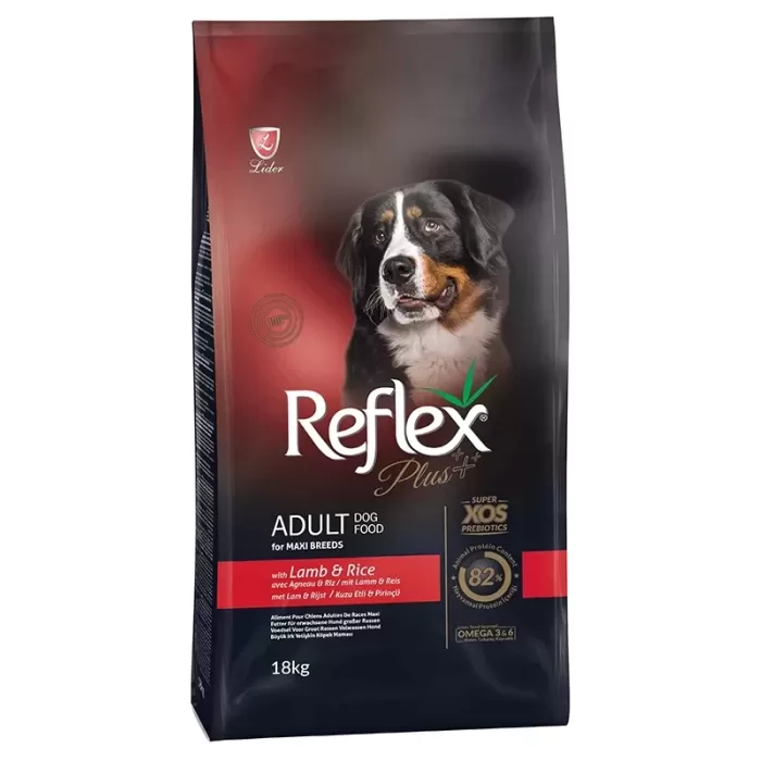 Reflex Plus Orta ve Büyük Irk Kuzu Etli Yetişkin Köpek Maması 18 Kg