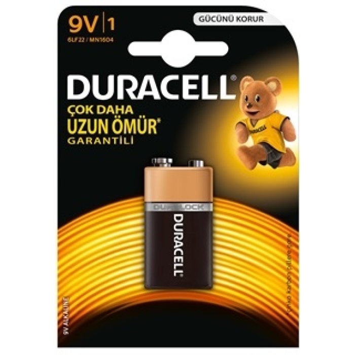 DURACELL 9V PİL TEKLİ (4434)