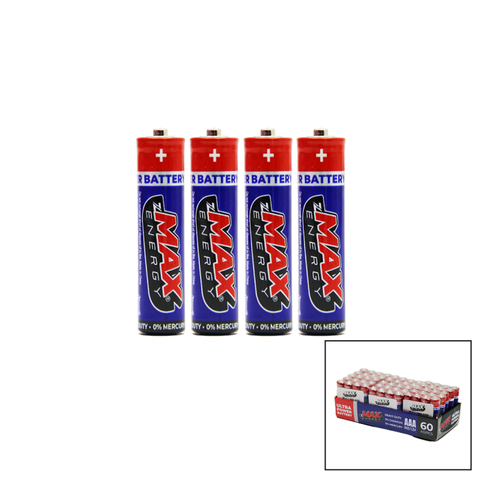 MAX ENERGY MAX-0637 PVC İNCE PİL 60 PARÇA (4434)