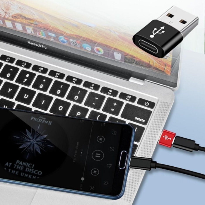 USB&amp;apos;den TYPE-C &amp;apos;ye Dönüştürücü Adaptör Veri Aktarımı Sağlayıcı Şarj Data Çevirici (4434)