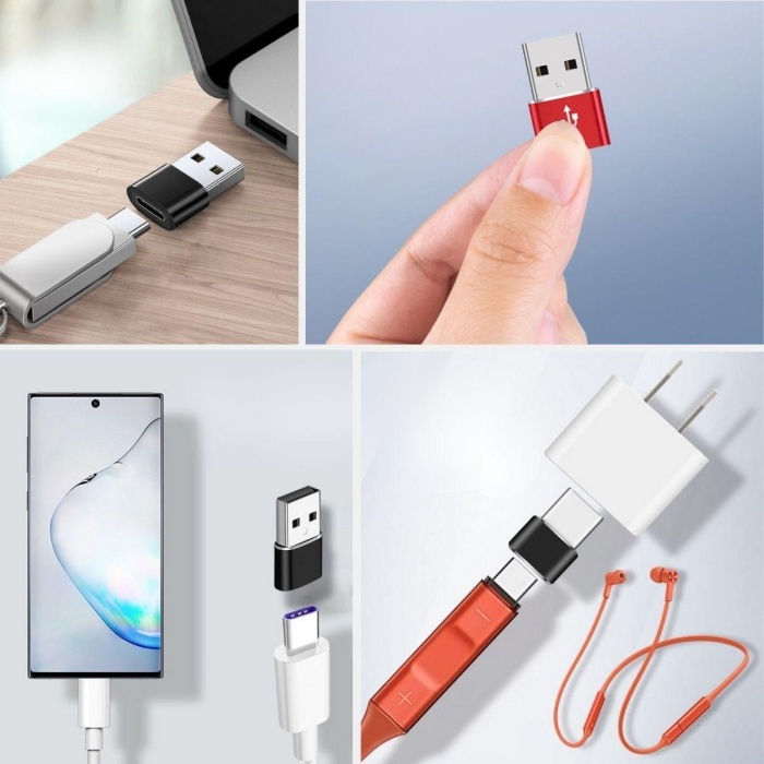 USB&amp;apos;den TYPE-C &amp;apos;ye Dönüştürücü Adaptör Veri Aktarımı Sağlayıcı Şarj Data Çevirici (4434)