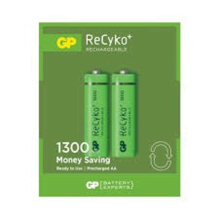 GP RECYKO 1300mAh AA ŞARJLI KALEM PİL 132C133  2Lİ KART (4434)