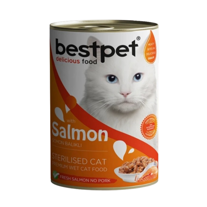 Bestpet Yetişkin Kedi Balık Yaş Mama 400gr x24