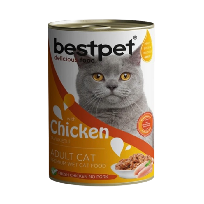 Bestpet Yetişkin Kedi Tavuklu Yaş Mama 400gr x24