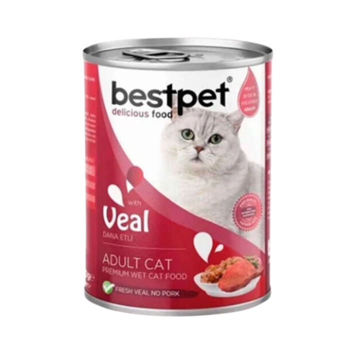 Bestpet Yetişkin Kedi Dana Yaş Mama 400gr x24