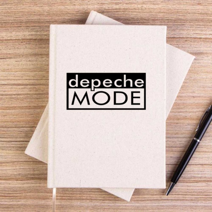 Depeche Mode Text Çizgisiz Kanvas Defter