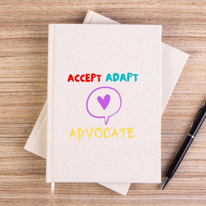 Accept Adapt Advocate Çizgisiz Kanvas Defter