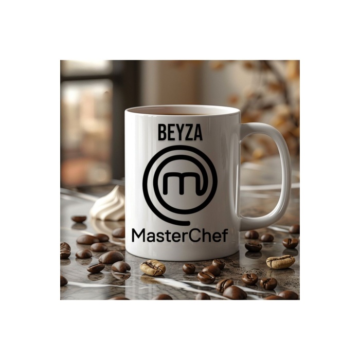 Masterchef Kişiye Özel İsimli Baskılı Kupa Seramik Kahve Çay Kupası