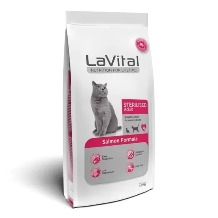 Lavital Sterilised Somonlu Kısırlaştırılmış Kedi Maması 12 Kg