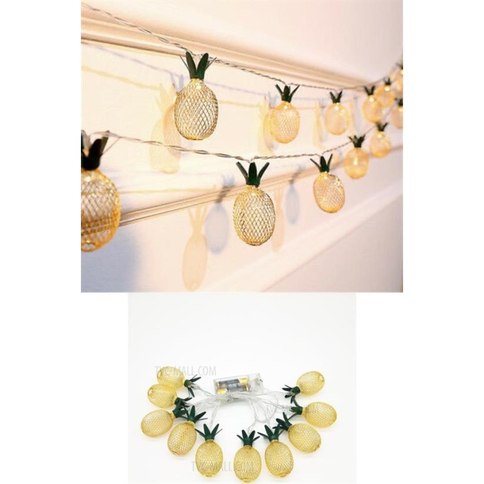 Dekoratif Pilli Pineapple Ananas Pilli Şerit Led Işık (1 Metre) (4434)