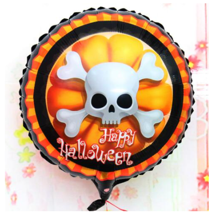 Halloween İskelet Kuru Kafa Folyo Balon 18 inç (4434)