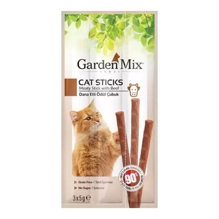 Garden Mix Dana Etli Kedi Stick Ödülü 3 Adet 5 Gr