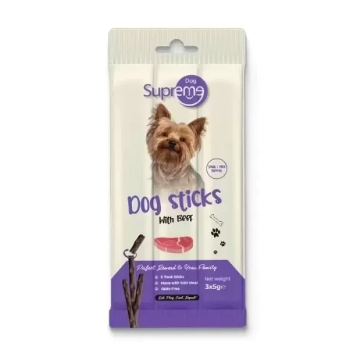 Supreme Dog Sığır Etli Küçük Irk Stick Köpek Ödül Maması 3x5 Gr