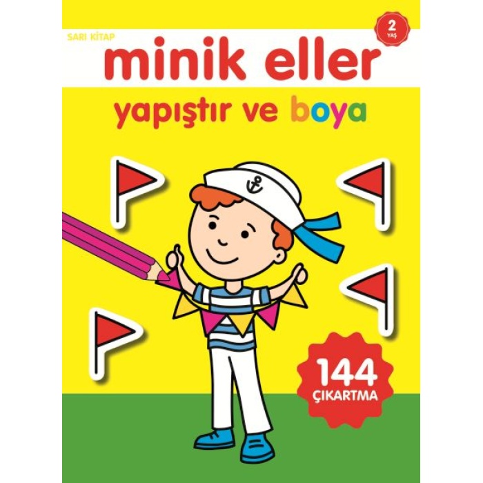 Minik Eller Yapıştır Ve Boya - Sarı Kitap  (4022)