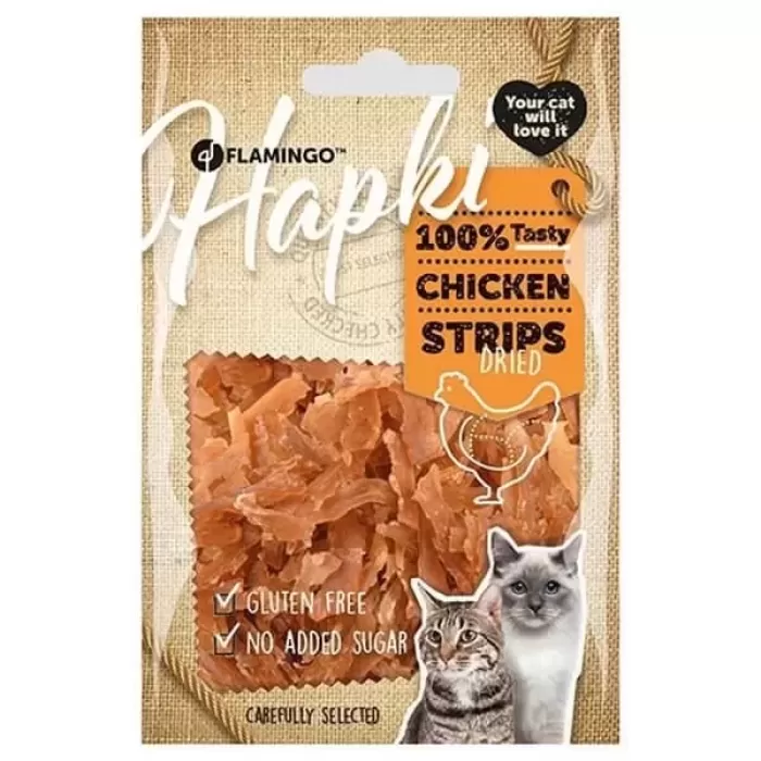 Flamingo Hapki Glutensiz Tavuklu Şerit Kedi Ödül Maması 50 Gr