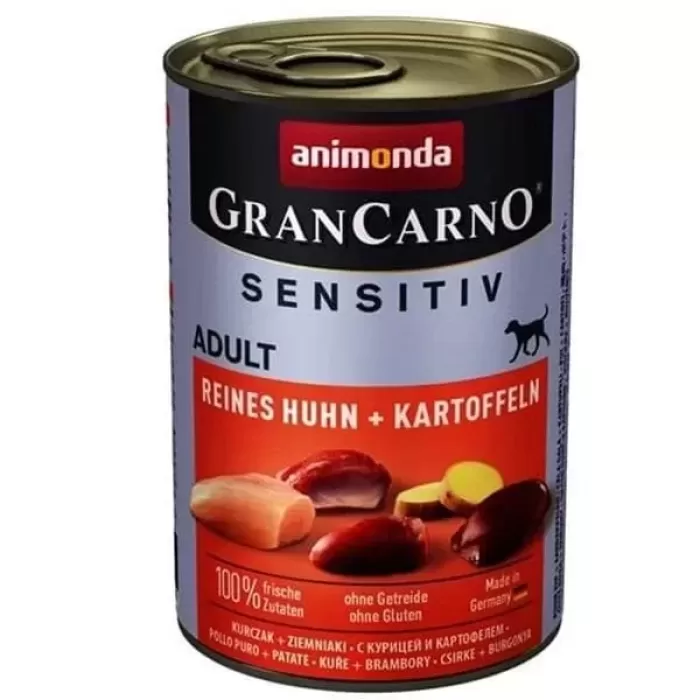 Animonda Gran Carno Sensitive Tavuklu Ve Patatesli Yetişkin Köpek Konservesi 400 Gr