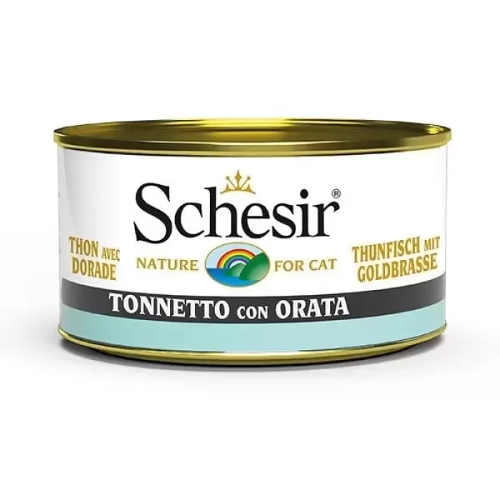 Schesir Jöle İçerisinde Ton Balıklı ve Çipuralı Konserve Kedi Maması 85 Gr