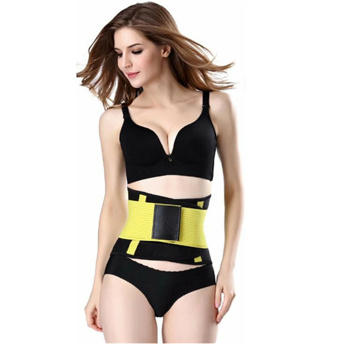 Hot Belt Termal Sauna Kemer Unisex Terletme Korsesi (Sarı-Siyah)